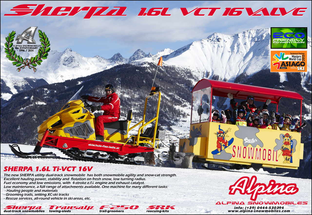 Spiller skak Indflydelse tilbagebetaling Snowmobile SHERPA 1.6L TI-VCT 16V - Alpina Snowmobiles