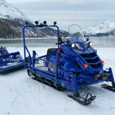 snowmobile SHERPA 1.6L TI-VCT 16V on the lake of St. Moritz