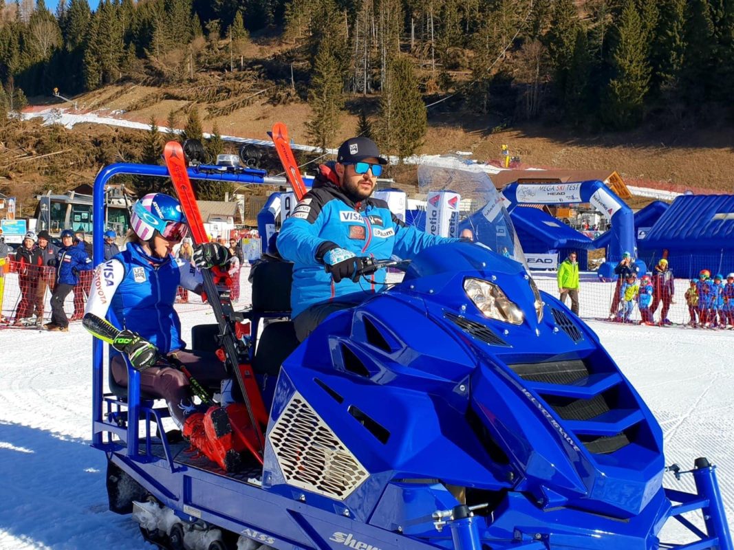 Mikaela Shiffrin training in South Tirol