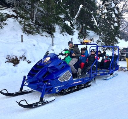 Go to Kolm Saigurn with an Alpina snowmobile