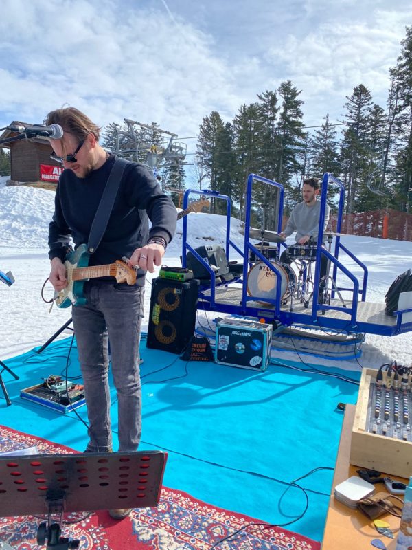 Rock concert on the snow